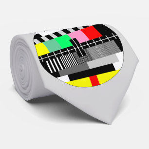 Retro-Farb-TV-Testbild Krawatte