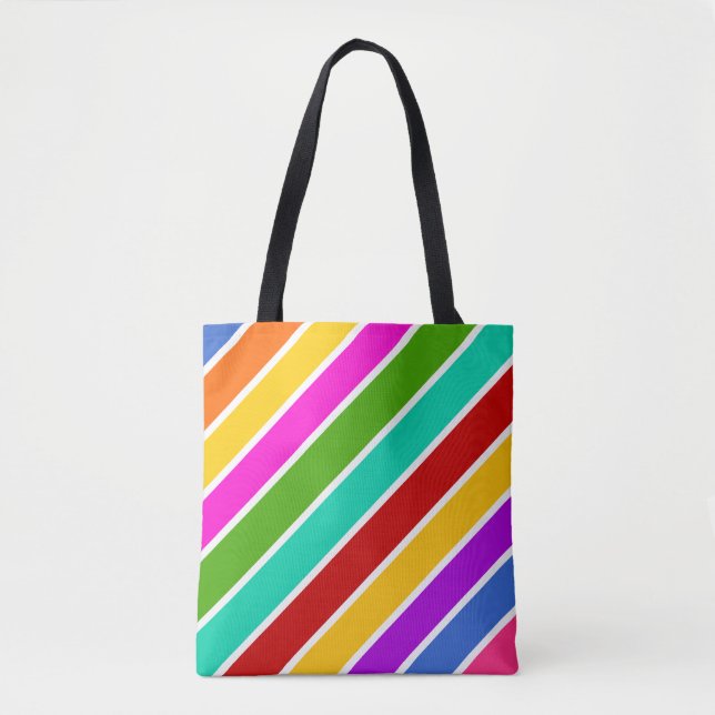 Retro-Farbbandmuster Tasche (Vorderseite)