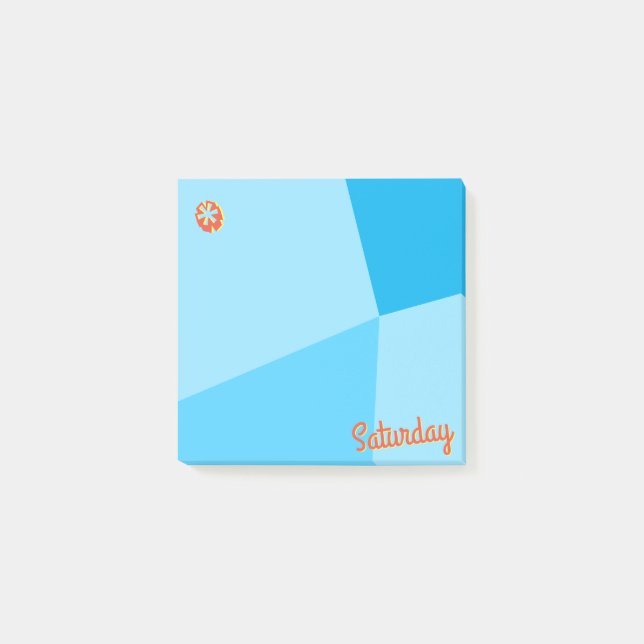 Retro-Farbblockplaner Post-it Klebezettel (Vorderseite)