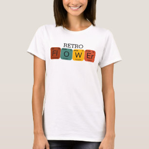 Retro-Farben-Blumen-Periodensystem T-Shirt
