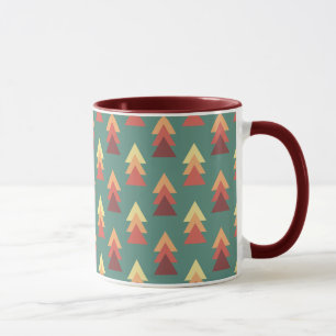 Retro-Farben Dreiecke Tasse