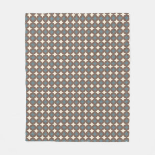 Retro Farben Mitte Jahrhundert Moderne Kreise Fleecedecke