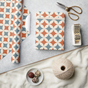 Retro Farben Mitte Jahrhundert Moderne Kreise Geschenkpapier