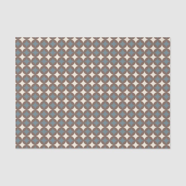Retro Farben Mitte Jahrhundert Moderne Kreise Seidenpapier (Vorderseite)