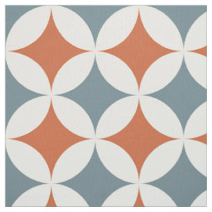 Retro Farben Mitte Jahrhundert Moderne Kreise Stoff
