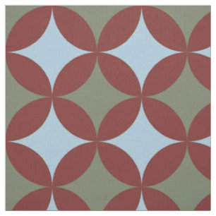Retro Farben Mitte Jahrhundert Moderne Kreise Stoff