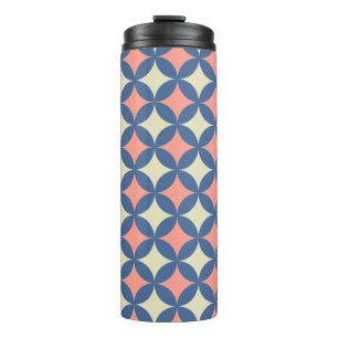 Retro Farben Mitte Jahrhundert Moderne Kreise Thermosbecher