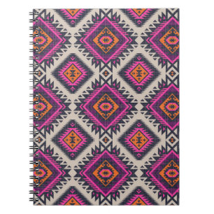 Retro Farben, Stamm Navajo Design. Notizblock