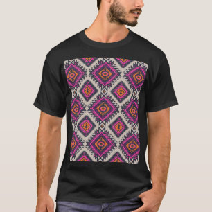 Retro Farben, Stamm Navajo Design. T-Shirt