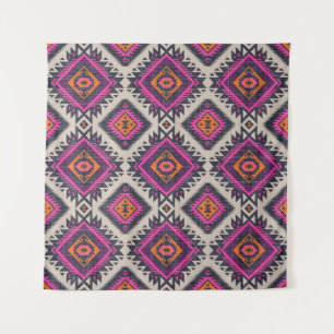 Retro Farben, Stamm Navajo Design. Wandteppich