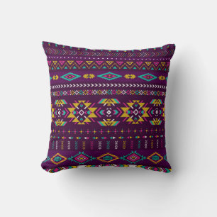Retro-Farben tribal vintage nahtloses Navajo-Muste Kissen