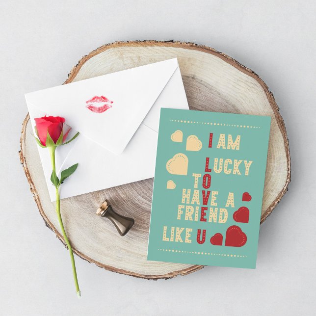 Retro-farbene Valentiner Tagesgestaltung. Karte (Von Creator hochgeladen)