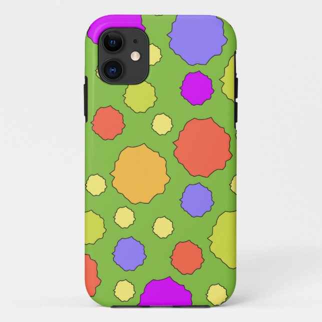 Retro farbenfroh Fette Helle Punkte Case-Mate iPhone Hülle (Rückseite)