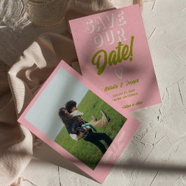 Retro farbenfroh Funky Bold Moderne einzigartige H Save The Date