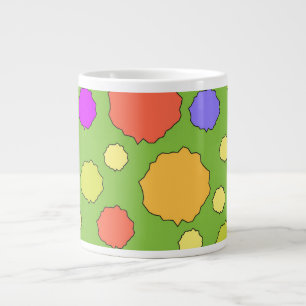 Retro farbenfroh kräftig leuchtend gepunktet Jumbo-Tasse