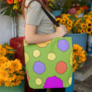 Retro farbenfroh kräftig leuchtend gepunktet tasche