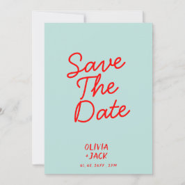 Retro farbenfrohe Funky Einzigartige Moderne Hochz Save The Date