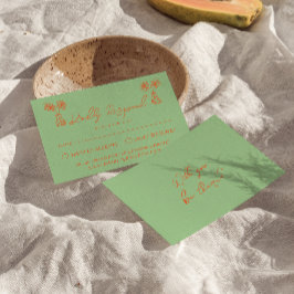 Retro farbenfrohe handgezeichnete, helle Farbspass RSVP Karte