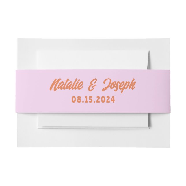Retro farbenfrohe, leuchtend moderne Boho Wedding Einladungsbanderole (Vorderseite Beispiel)