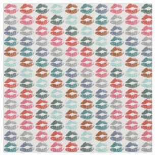 Retro farbenfrohe Lippen #33 Stoff