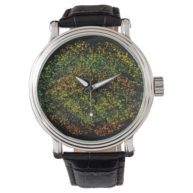 Retro farbenfrohe Lippen #3 Armbanduhr (Vorderseite)