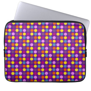 Retro farbenfrohe Punkte Modernes geometrisches Mu Laptopschutzhülle