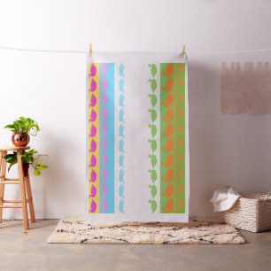 Retro farbenfrohe Tiere Moderne Streifen Muster #4 Stoff
