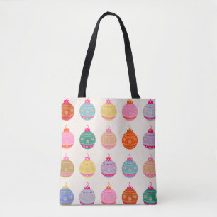 Retro farbenfrohe Weihnachtsbaumchen Tasche