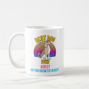 Retro farbenfroher Beagle Hund Kaffeetasse