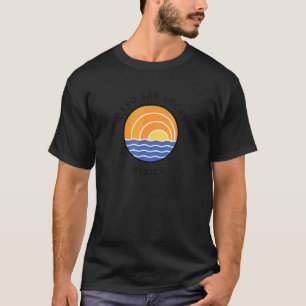 Retro farbenfroher Ozean Sonnenuntergang Cabo San  T-Shirt