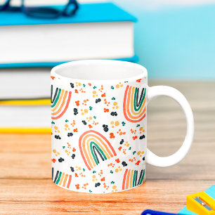 Retro farbenfroher Sonnenuntergang abstrakter Rege Kaffeetasse