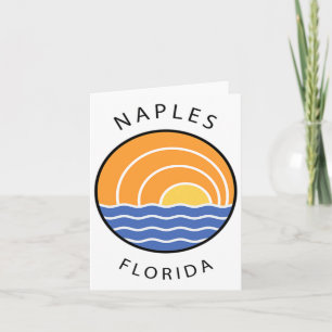 Retro farbenfroher Sonnenuntergang Neapel Florida Karte