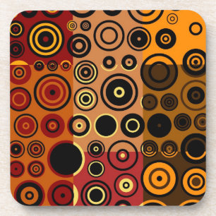 Retro-farbige abstrakte Kunst der Fünfzigerjahre 3 Untersetzer