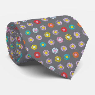 Retro-farbige Blume Krawatte