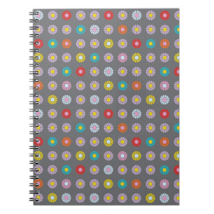 Retro-farbige Blume Notizblock