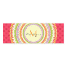 Retro farbige Blume Power Monogramm Ernennung
