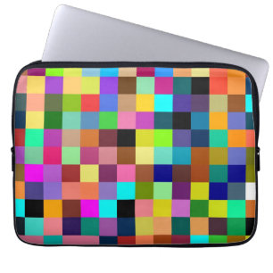 Retro-farbige Checkerboard Laptopschutzhülle