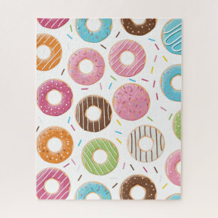 Retro-farbige Donut-Muster Minimalist Party-Spaß