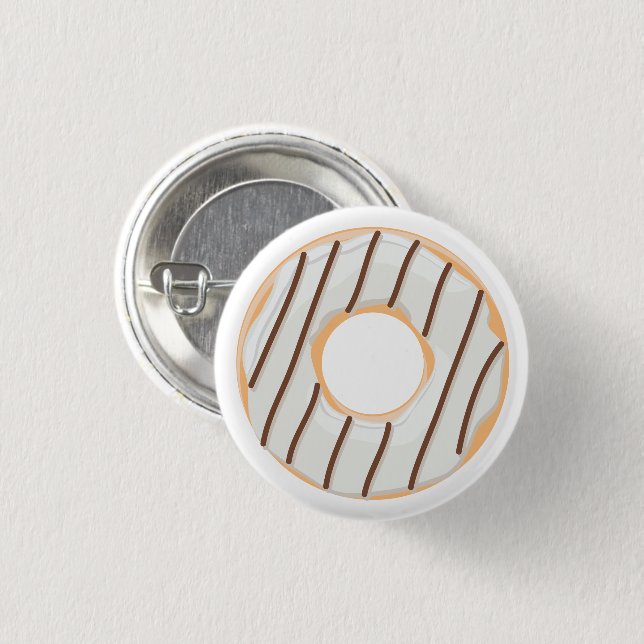 Retro-farbige Donut-Muster Minimalist Party-Spaß Button (Vorne & Hinten)