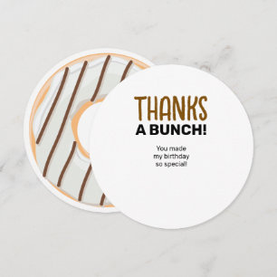 Retro-farbige Donut-Muster Minimalist Party-Spaß Dankeskarte