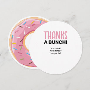 Retro-farbige Donut-Muster Minimalist Party-Spaß Dankeskarte