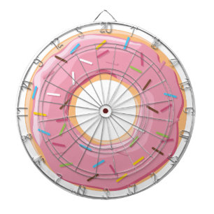 Retro-farbige Donut-Muster Minimalist Party-Spaß Dartscheibe