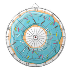 Retro-farbige Donut-Muster Minimalist Party-Spaß Dartscheibe