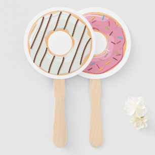 Retro-farbige Donut-Muster Minimalist Party-Spaß Fächer