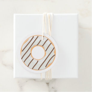 Retro-farbige Donut-Muster Minimalist Party-Spaß Geschenkanhänger