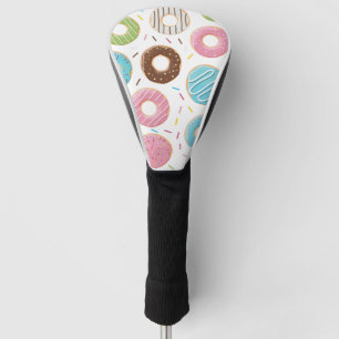 Retro-farbige Donut-Muster Minimalist Party-Spaß Golf Headcover