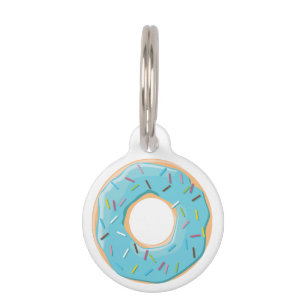 Retro-farbige Donut-Muster Minimalist Party-Spaß Haustiermarke