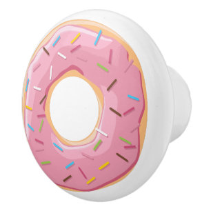 Retro-farbige Donut-Muster Minimalist Party-Spaß Keramikknauf