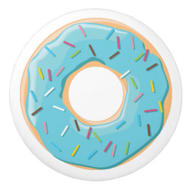Retro-farbige Donut-Muster Minimalist Party-Spaß Keramikknauf