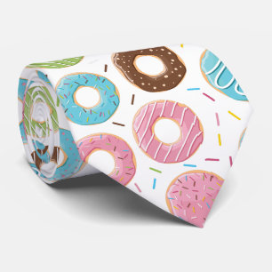 Retro-farbige Donut-Muster Minimalist Party-Spaß Krawatte